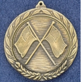 2.5" Stock Cast Medallion (Crossed Flags)